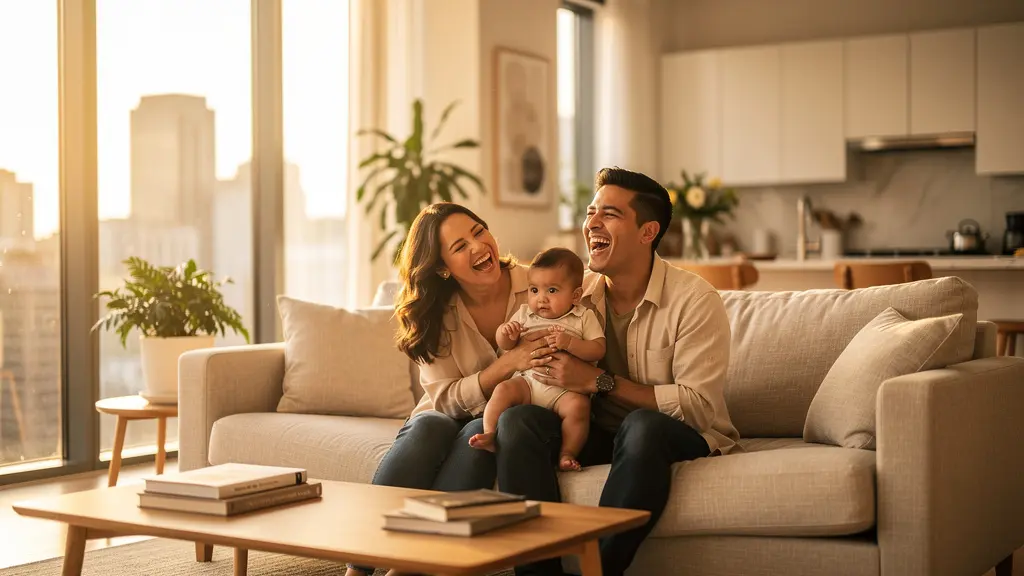 Familia mexicana protegida con Seguro Social IMSS